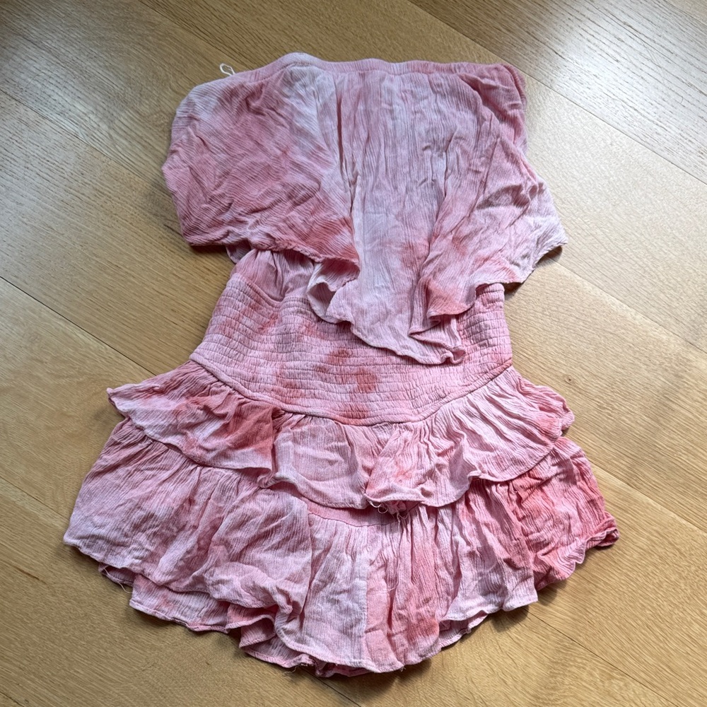 Mustard Seed Pink Smocked Strapless Romper
